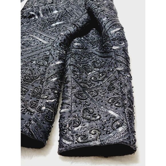 Vintage DeWilde Koos New York Sequin & Seed Bead Jacket Women's Size 14 - Picture 8 of 12